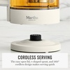 image:imageMartha Stewart Electric Kettle with Removable Stainless Steel Tea Infuser Glass Carafe17L 7 Cups Hot Water Boiler 4 Presets Keep Warm amp Auto ShutOff Cordless 360 Swivel Base Linen CreamLinen Cream